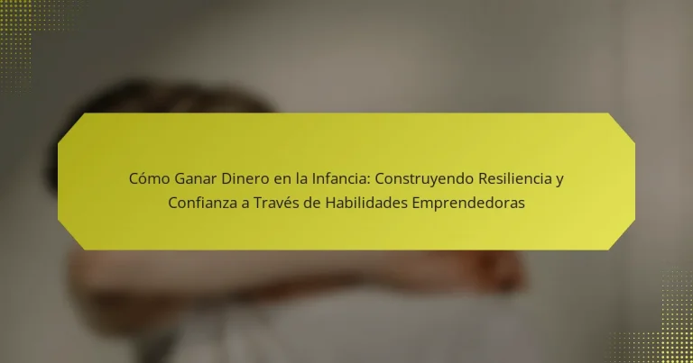 Cómo Ganar Dinero en la Infancia: Construyendo Resiliencia y Confianza a Través de Habilidades Emprendedoras